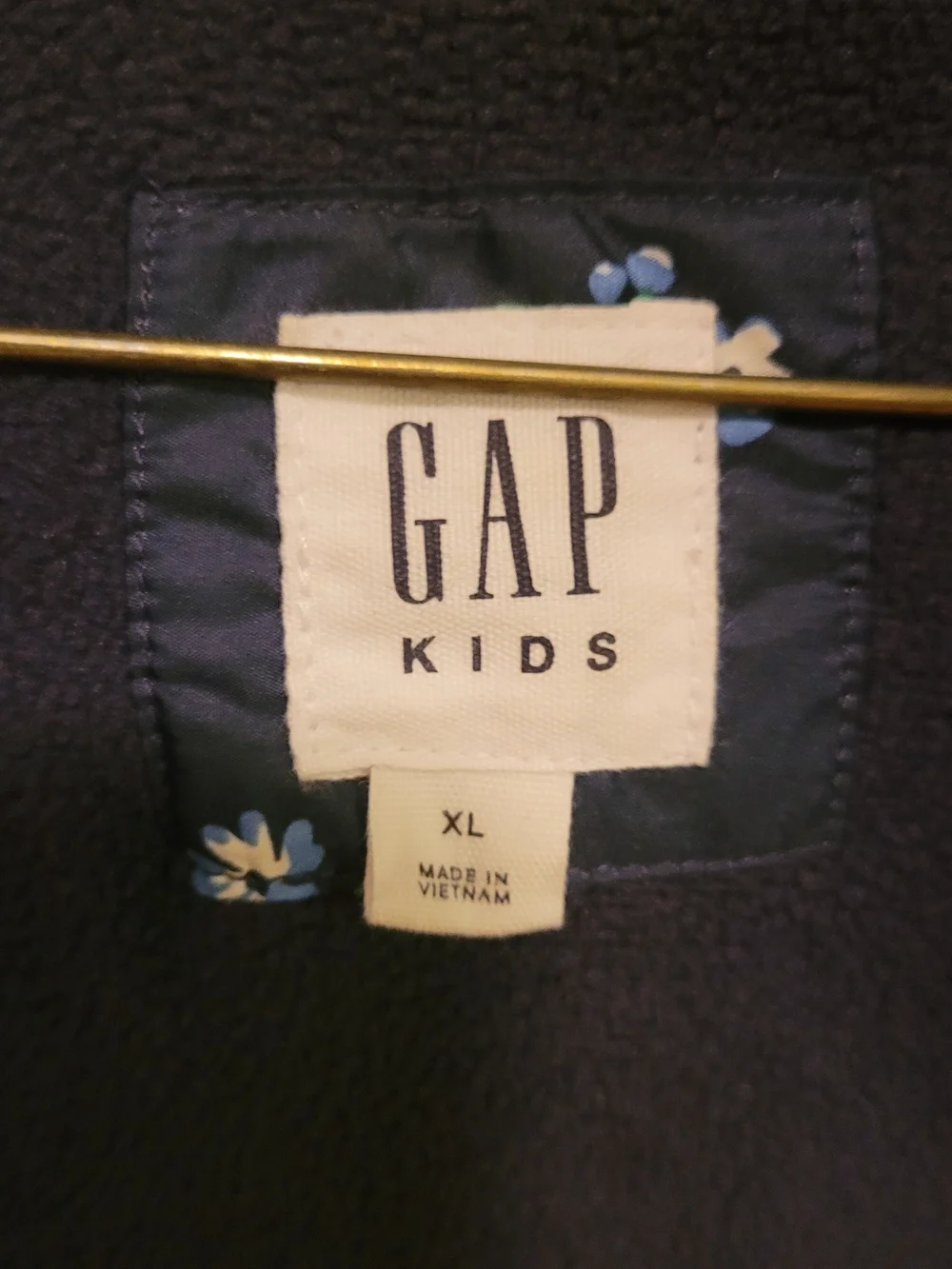 GAP Kids Navy Floral Lined Jacket XL